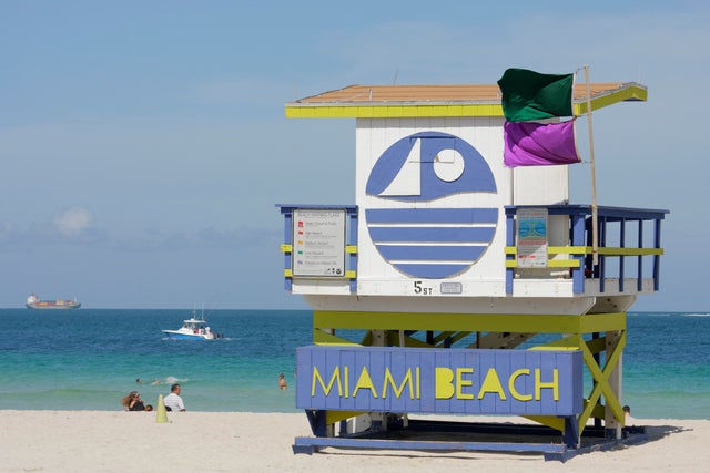 The lifeguard stand on Miami Beach 