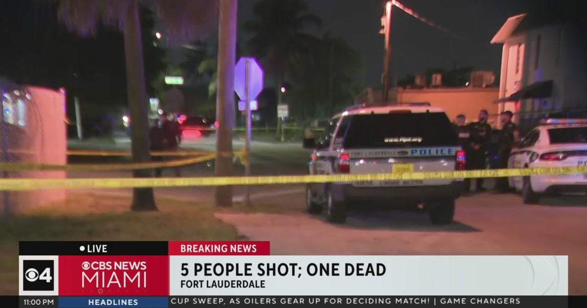 1 dead, 4 injured in Fort Lauderdale shooting - CBS Miami