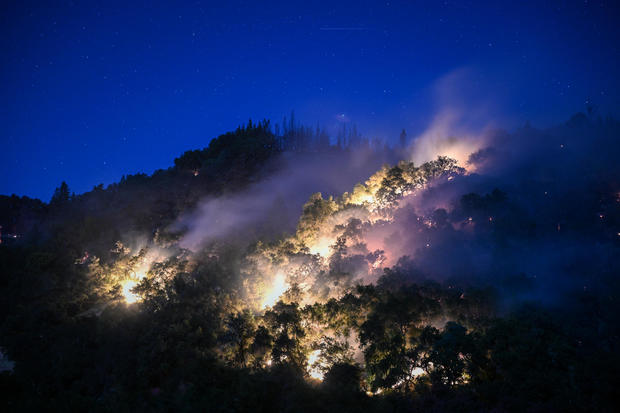 Wildfire in Sonoma County, California 