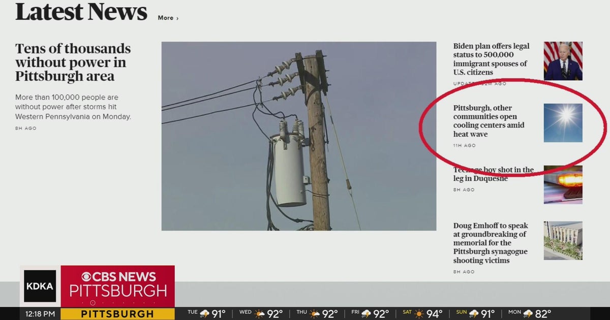 Thousands around Pittsburgh still without power after storms - CBS ...