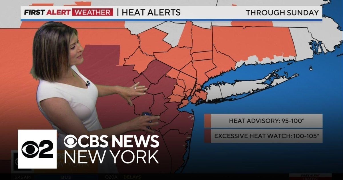 First Alert Weather: Feels like 95-100 in NYC on Friday - CBS New York
