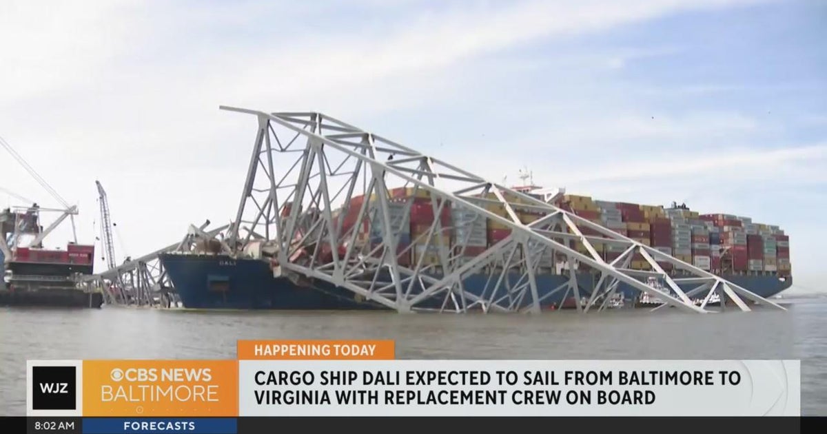 Dali, ship that struck the Key Bridge, to leave Baltimore 3 months after collapse - CBS Baltimore