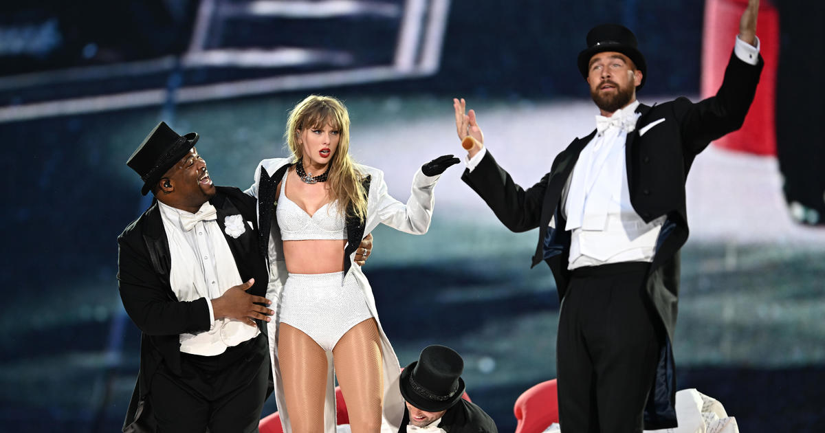 Taylor Swift shouts out boyfriend Travis Kelce on “Eras Tour debut.” Here are the other stars who attended her Wembley Stadium shows.