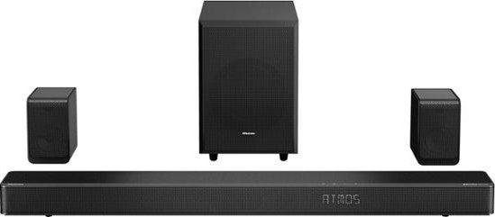 Hisense 5.1.2 Dolby ATMOS Soundbar with Wireless Rear Satellite Speakers & Wireless Subwoofer