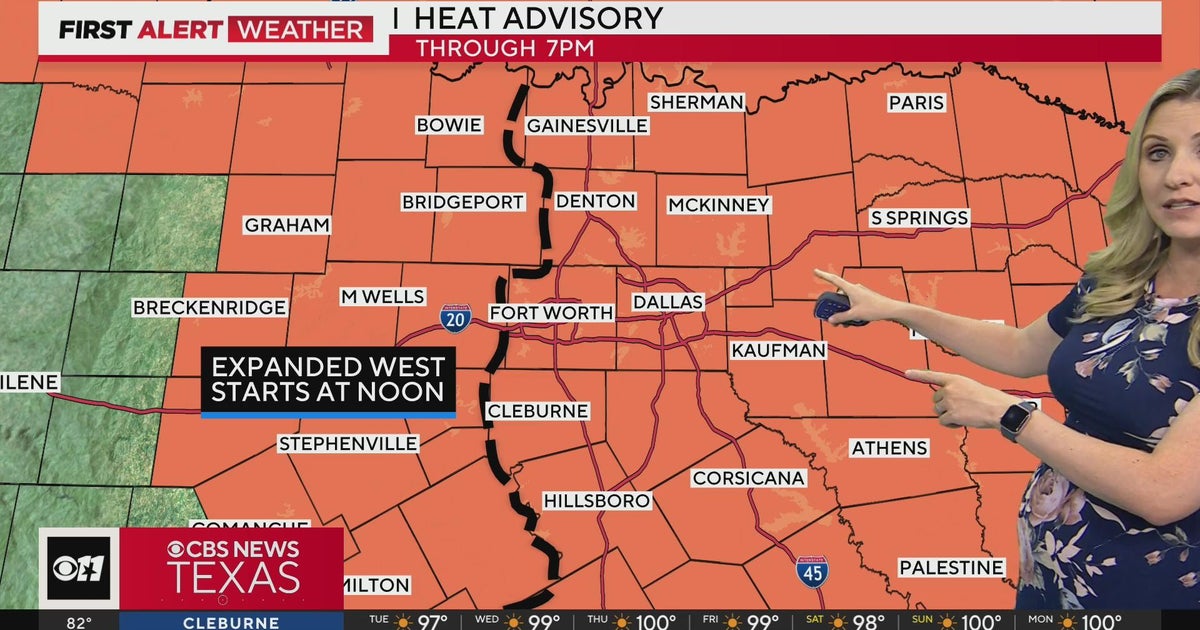Heat advisory remains in effect for most of North Texas - CBS Texas
