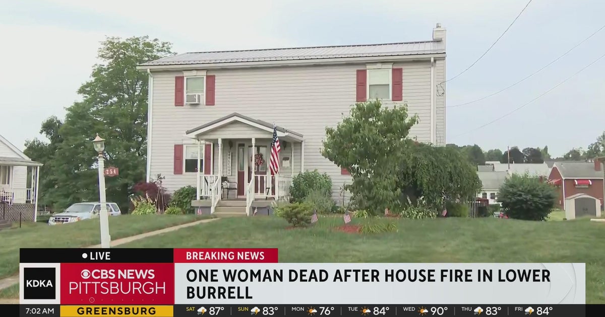 One woman killed in overnight house fire in Westmoreland County - CBS ...