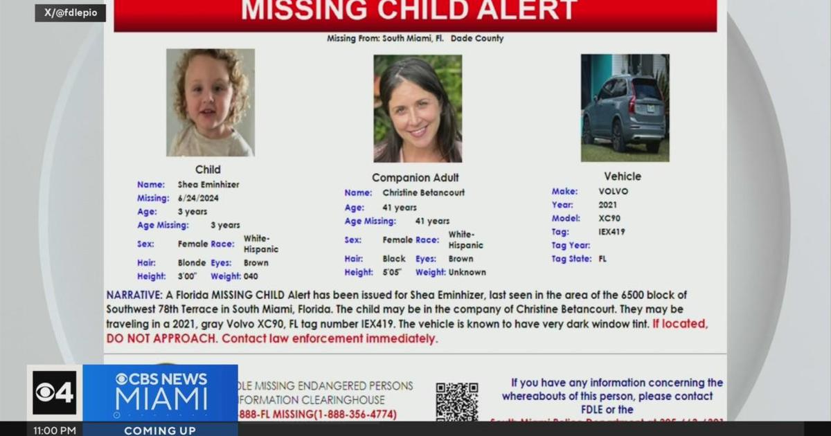 3-year-old girl missing out of South Miami