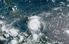 Hurricane Beryl is seen in the Caribbean in a satellite image at 8:20 a.m. ET, July 2, 2024. 