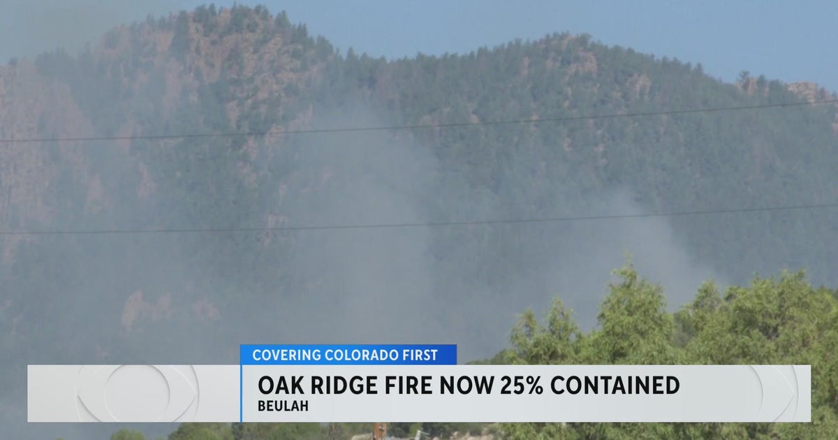 Oak Ridge Fire burns nearly 1200 acres, 25% contained - CBS Colorado