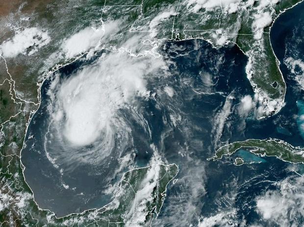 Tropical Storm Beryl satellite image 