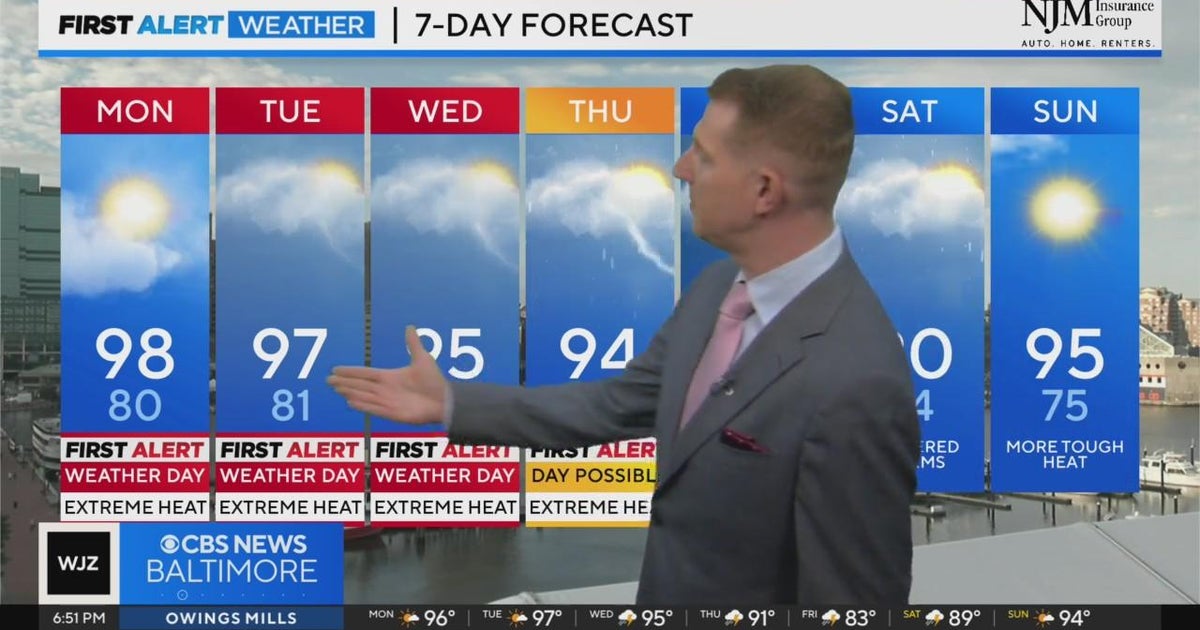 Maryland's extreme heat extends into the week - CBS Baltimore