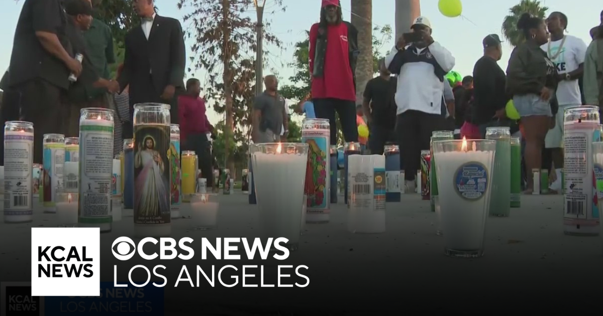 Candlelight vigil held for woman shot on 105 Freeway in South LA - CBS ...
