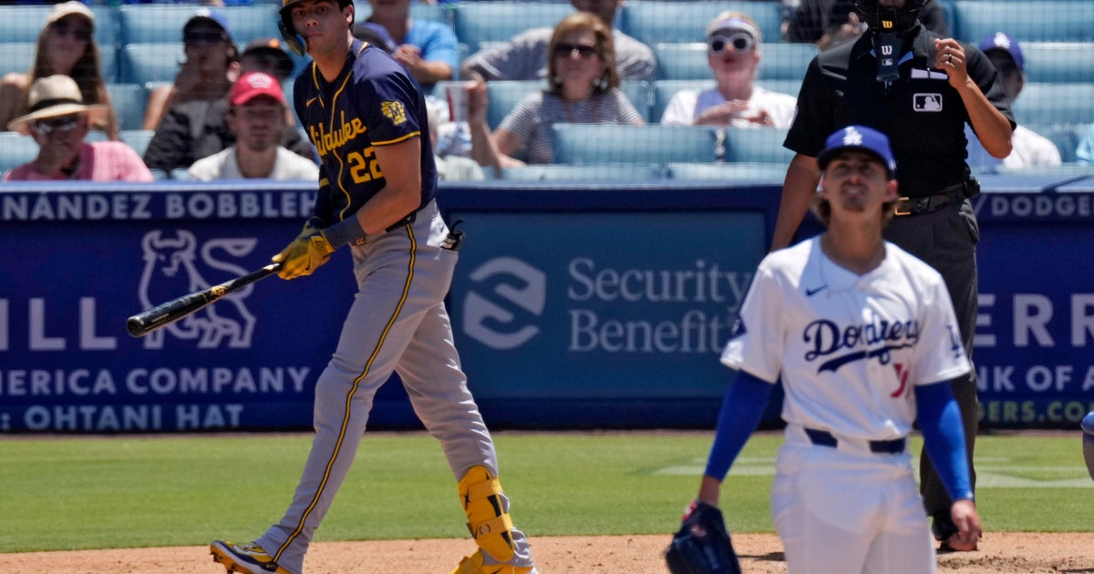 Yelich, Perkins power Brewers to 9-2 victory over Dodgers - CBS Los Angeles