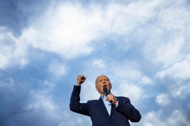 President Joe Biden speaks during a 4th of July event on the South Lawn of the White House on July 4, 2024 in Washington, DC.