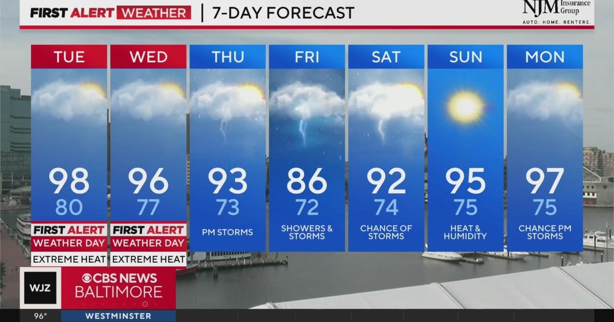 Maryland heatwave continues to ramp up through mid-week - CBS Baltimore