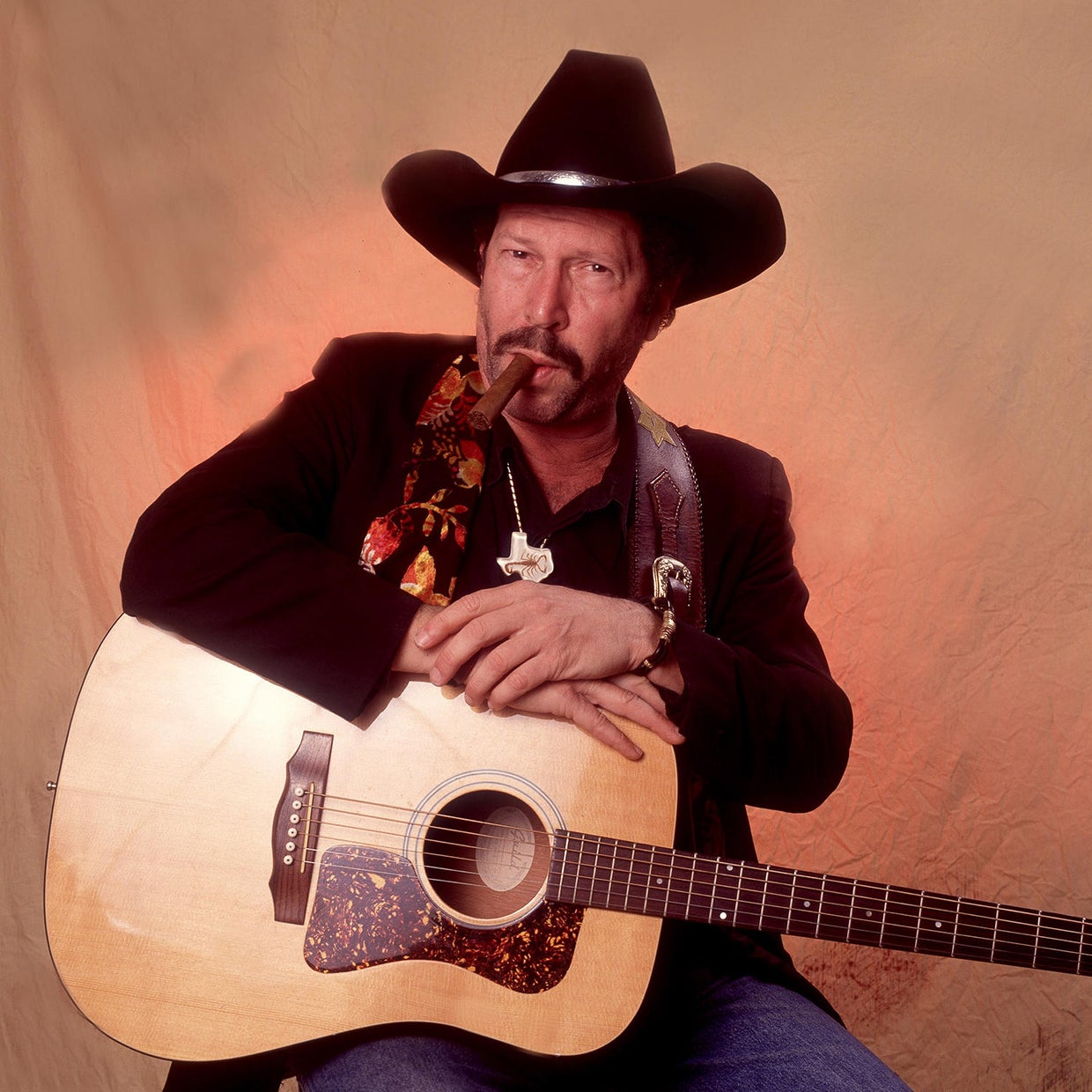 Portrait Of Kinky Friedman At Farm Aid