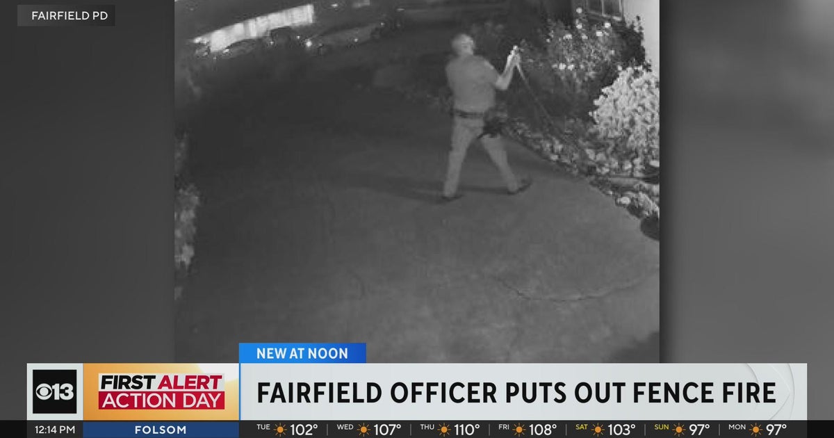 Fairfield officer puts out fence fire, saving home