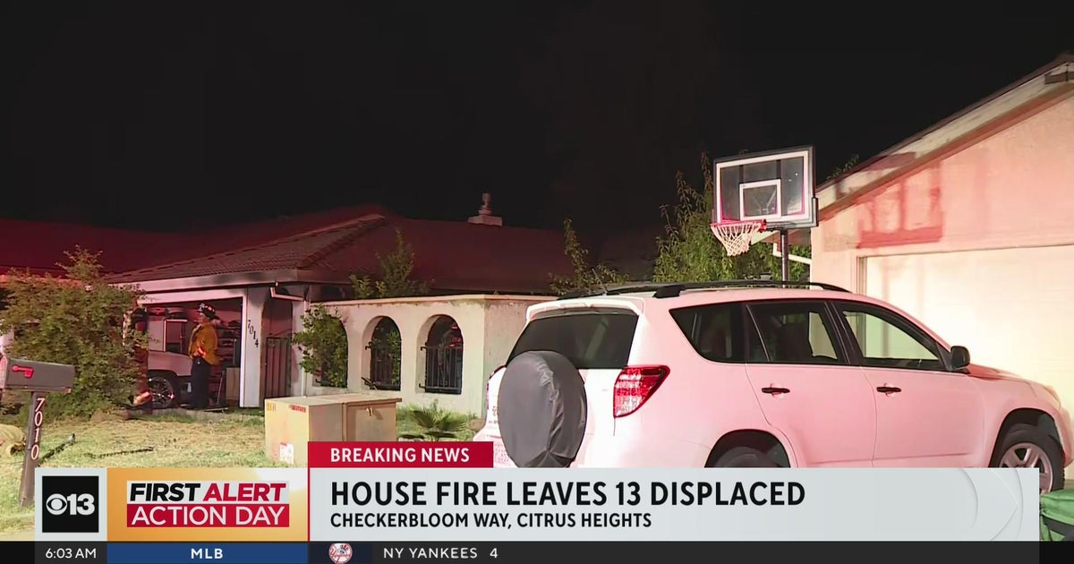 Citrus Heights house fire leaves 13 people displaced