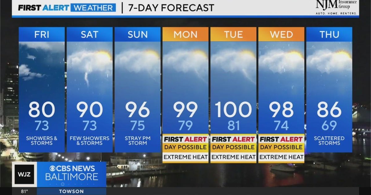 Flood watch issued for parts of Maryland Friday, heavy showers & storms ...