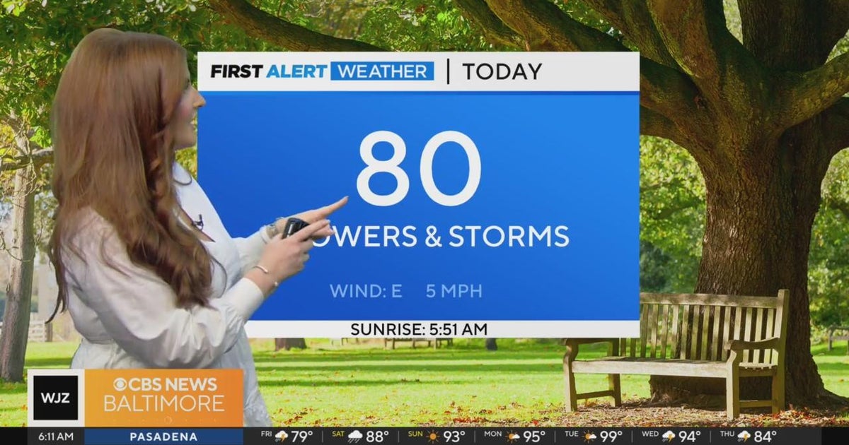 Showers and thunderstorms return Friday in Maryland - CBS Baltimore