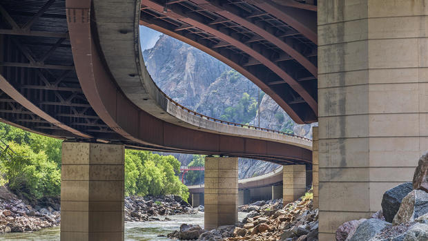 highway in Glenwood Canyon 