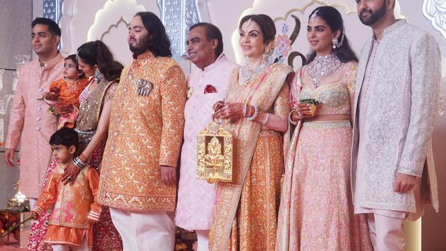 Guests Attend The Lagna Vidhi Of The Wedding Of Anant Ambani & Radhika Merchant 