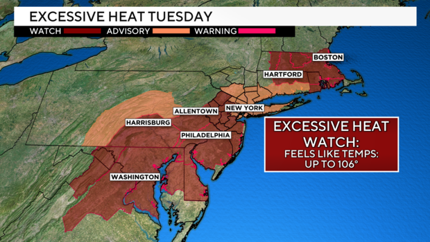Excessive heat watch for the East Coast 