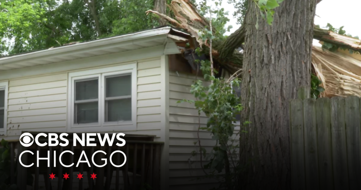 Joliet, Illinois, residents clean up again second round of severe storm damage - CBS Chicago