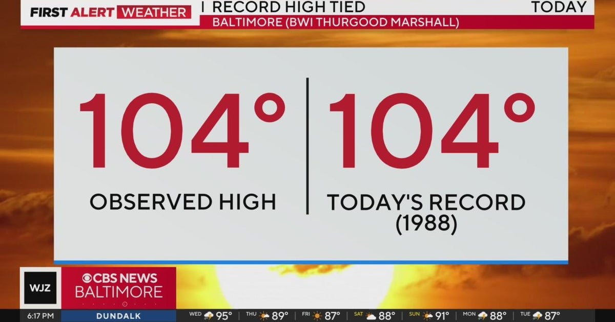 Maryland temperatures reach triple digits for third straight day - CBS ...