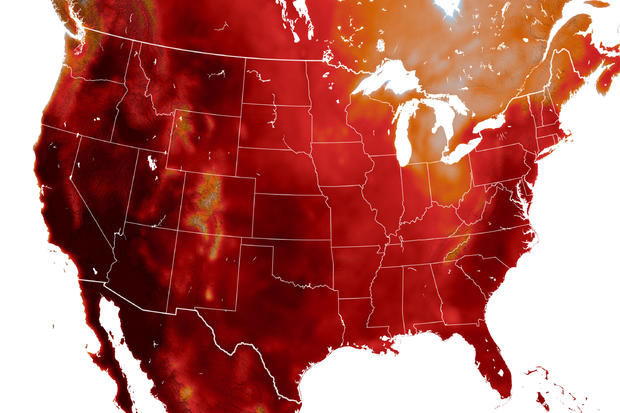 NASA map captures extent of punishing heat on U.S. 