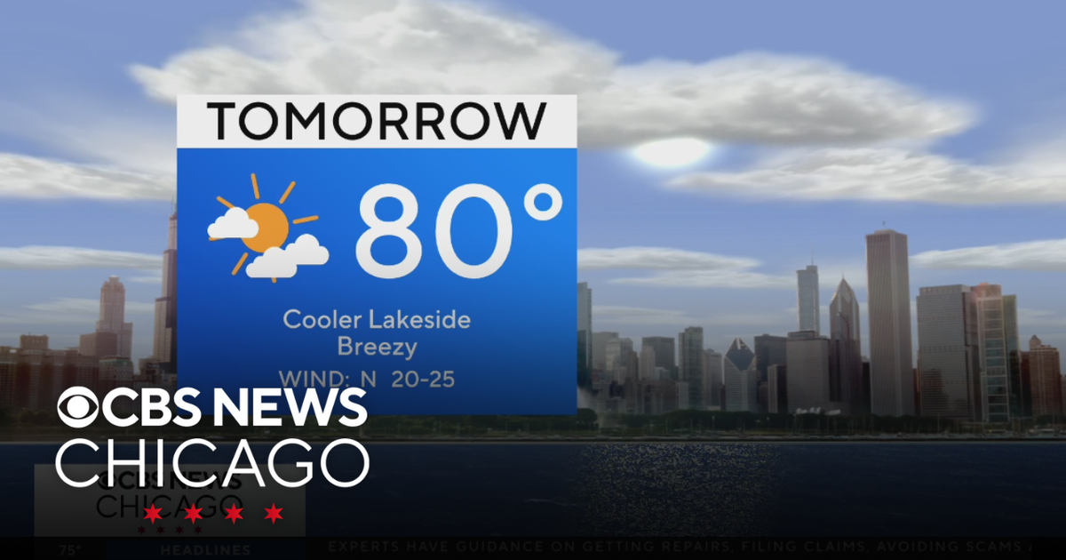 Cooler lakeside and breezy on Wednesday in Chicago - CBS Chicago