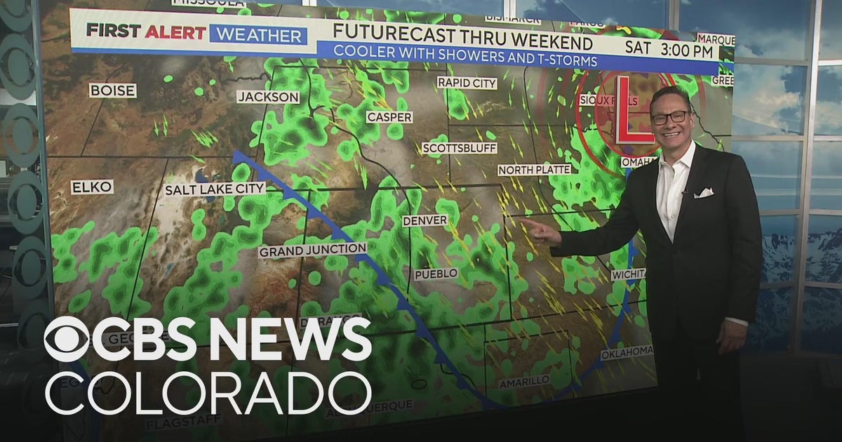 Cooler with a few showers and thunderstorms this weekend - CBS Colorado
