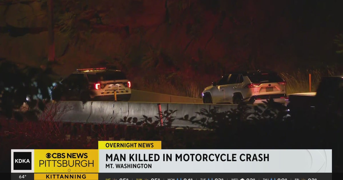 One man killed in motorcycle crash - CBS Pittsburgh
