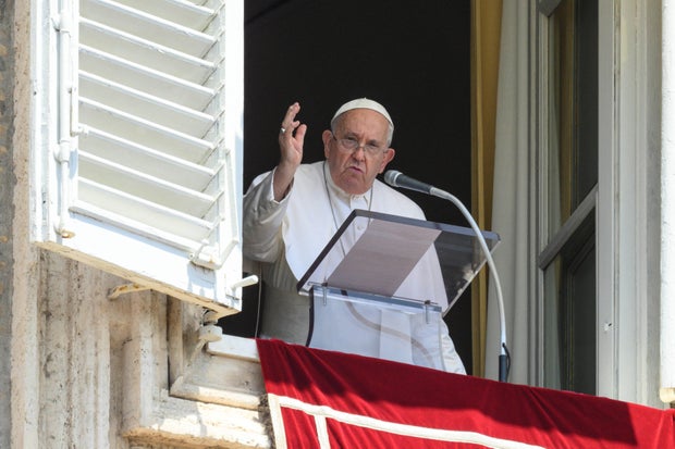 Pope Francis leads Angelus prayer at the Vatican