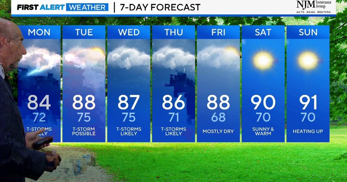Daily storm chances ahead for this week - CBS Baltimore