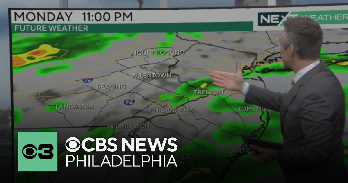 Tracking rain chances on Monday night in Philadelphia region - CBS ...