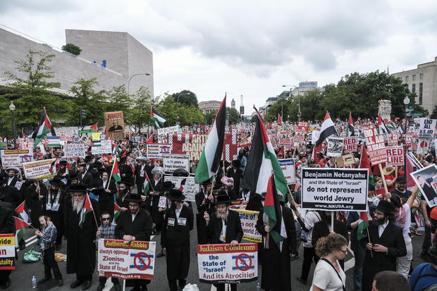 Activists Demonstrate In D.C. During Israeli Prime Minister Netanyahu's Address To Congress 