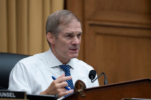 Rep. Jim Jordan chairs a hearing the House Judiciary Committee with FBI Director Christopher Wray on July 24, 2024.