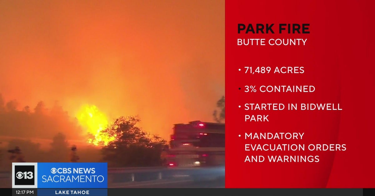 Park Fire grows to more than 71,000 acres, Cal Fire says