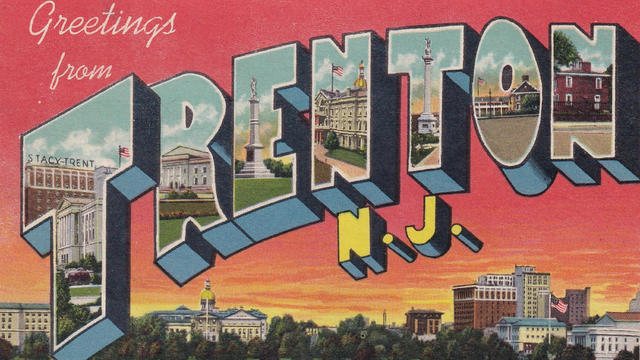 Vintage souvenir postcard, Souvenir Views of Trenton, New Jersey series, ca 1941 