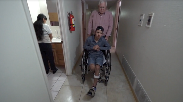 Wilson Juárez Hernández at Annunciation House in El Paso, Texas.