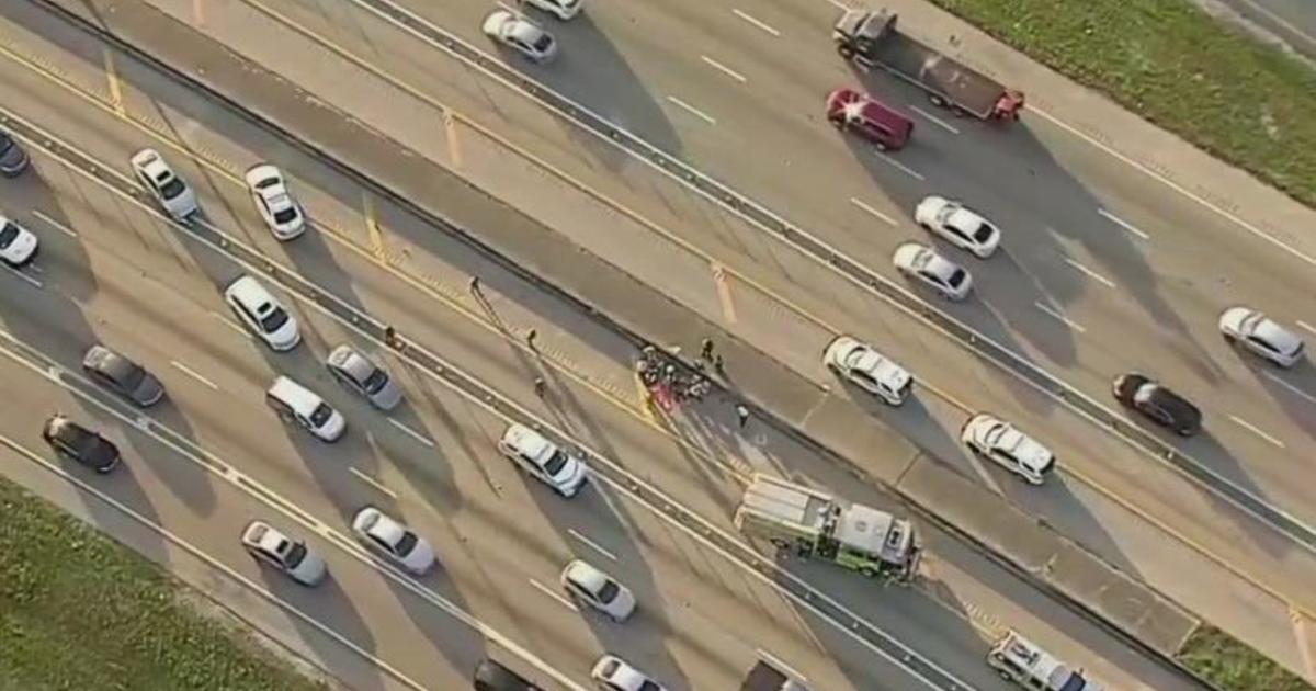 Man with knife hit by a pick up truck when he ran across I-95 lanes