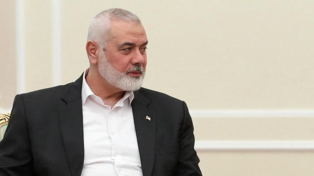 Palestinian group Hamas' top leader Ismail Haniyeh meets with Iranian President Masoud Pezeshkian in Tehran 