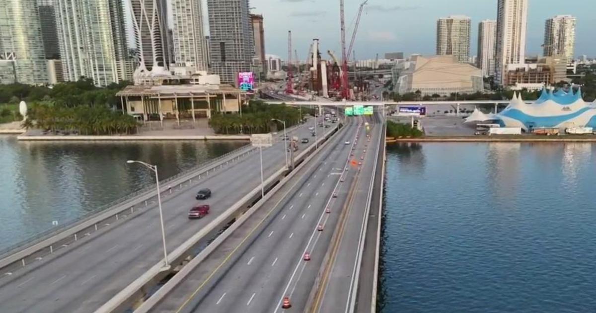 Biscayne Boulevard exit on westbound MacArthur Causeway has moved