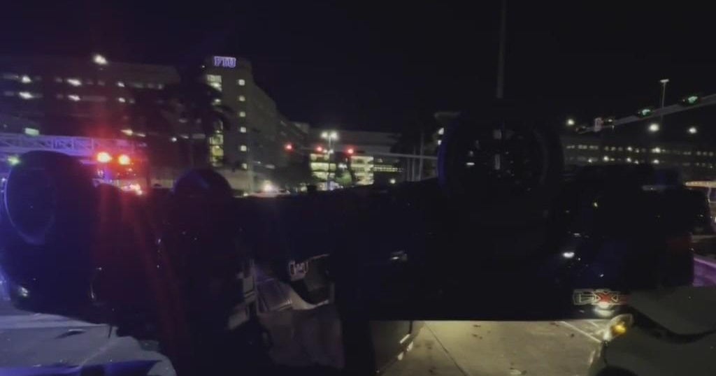 High speed chase of stolen truck ends in rollover crash near Florida International University High speed chase of stolen truck ends in rollover crash near Florida International University