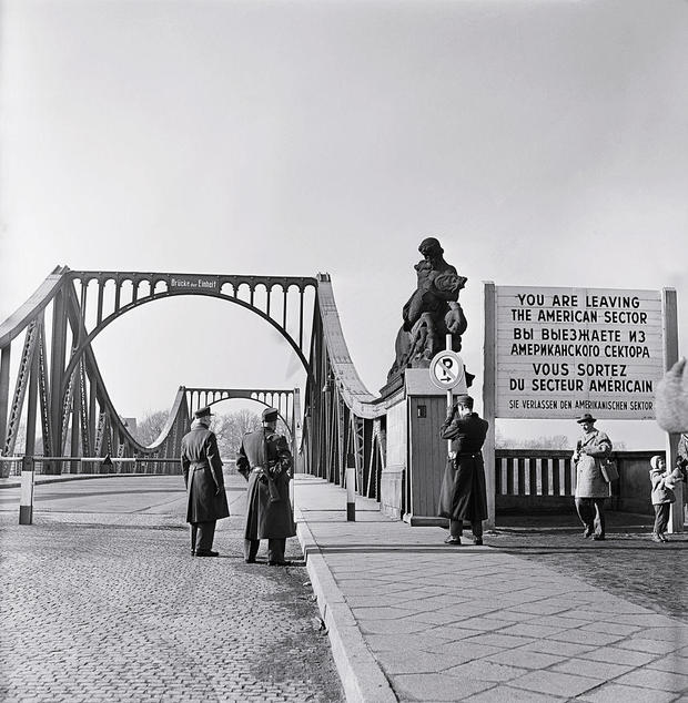 The Glienicke Bridge, connecting West Berlin and East Germany, as seen in 1962. 