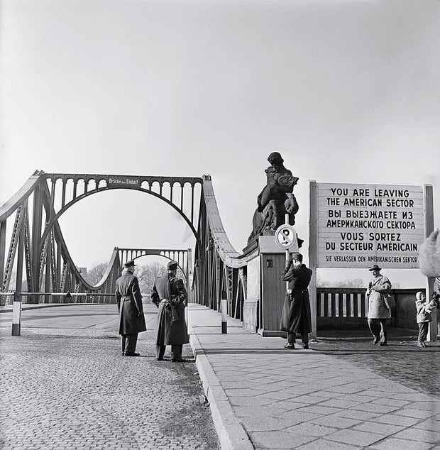The Glienicke Bridge, connecting West Berlin and East Germany, as seen in 1962.