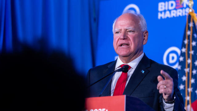 Minnesota Gov. Tim Walz speaks at a Biden-Harris campaign event on July 17, 2024 in Milwaukee, Wisconsin. 