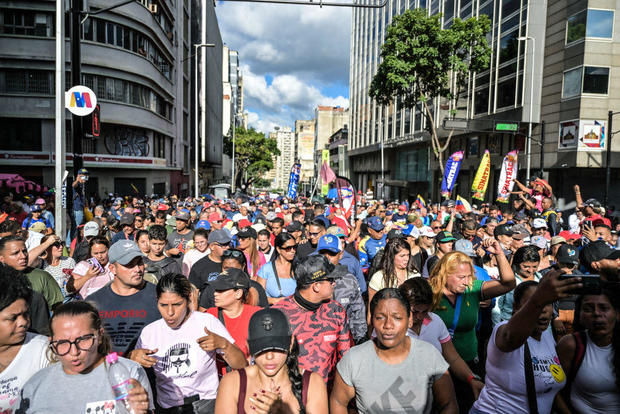 VENEZUELA-ELECTION-VOTE-AFTERMATH-MADURO-SUPPORTERS 