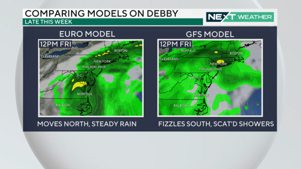 Tropical Storm Debby models 
